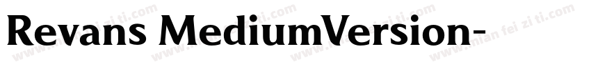 Revans MediumVersion字体转换